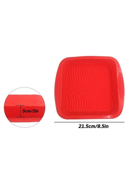 Choice صينية مستطيلة الشكل من السيليكون مقاس 27×25×5 سم لخبز الكيك وطبق الخبز العميق من Angel Food Cheeseca