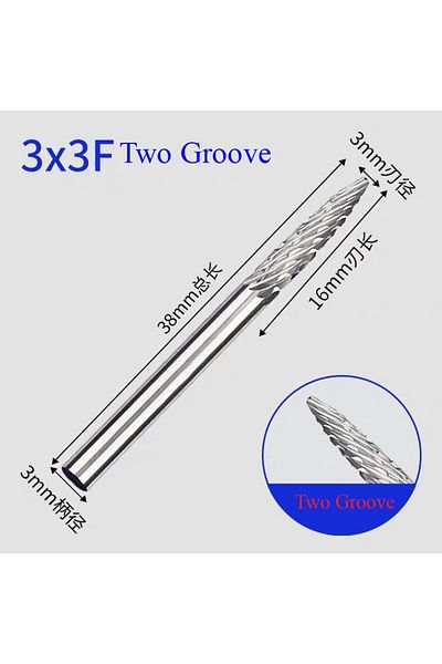 Choice 3x3f Tungsten Carbide Rotary File Hard Alloy Rotary Bur Drill Bit Engraving Cutter 3mm Shank Grindin