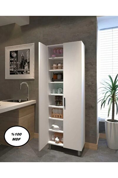 Buzkan Mobilya % 100 Mdf Çok Amaçlı Beyaz Dolap / Mutfak Dolabı50cm