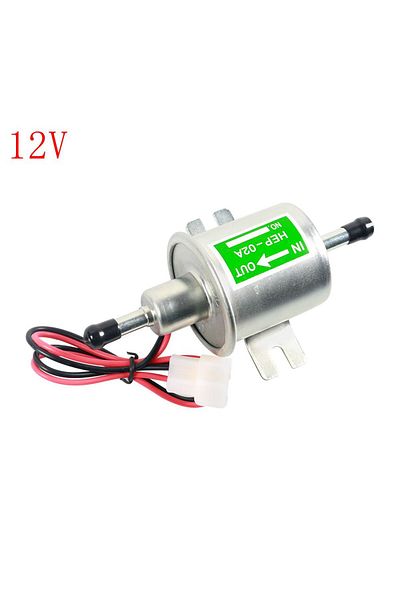 Choice 12v Silver 12v/24v Universal Electric Fuel Pump Low Pressure Bolt Fixing Wire Diesel Petrol Hep-02a