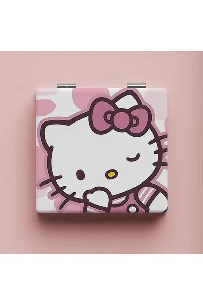 SANRIO Hello Kitty Y2k Kawaii Hello Kitty My Melody Cinnamoroll Pompompurin Makeup Mirror Cute Girl Portabl