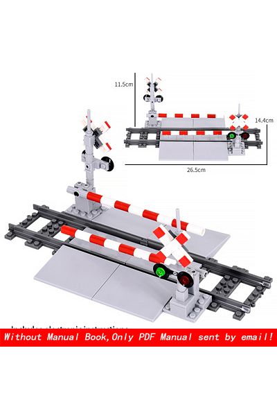 Choice Style 03 Moc Creative Expert City Train Traffic Lights Railing Crossing Railway Express Bricks Build