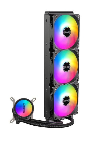 Choice مبرد مياه Af-360 Bk Teucer RGB لوحدة المعالجة المركزية 120/240/360 مم الكل في واحد لتبريد وحدة المعالجة المركزية بالسائل المبرد بالماء