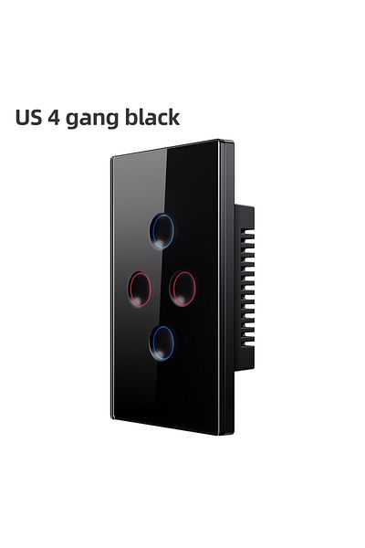 Avatto Black 4 Gang Tuya Zigbee Smart Groove Switch Neutral Wire Required 1/2/3/4 Gang Light Wifi To