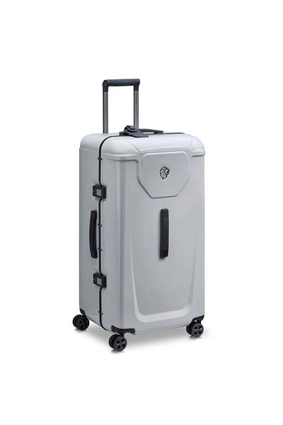 Peugeot Voyages 80cm Hardcase 4 Double Wheel Check-In Luggage Trunk Trolley White