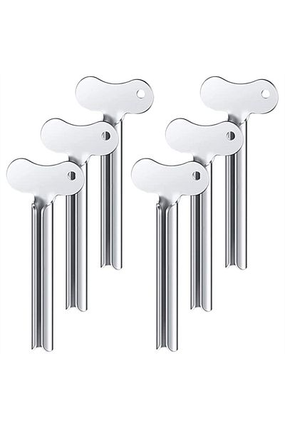 Choice 6pcs 1-6 Pcs Stainless Steel Toothpaste Tube Squeezers Metal Key Toothpaste Squeezers For Bathroom H