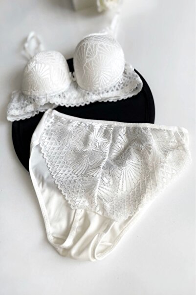 Gece İncisi Бюстгальтер з підтримкою та мереживними деталями