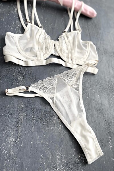 Gece İncisi Бюстгальтер без підкладки з мереживними деталями