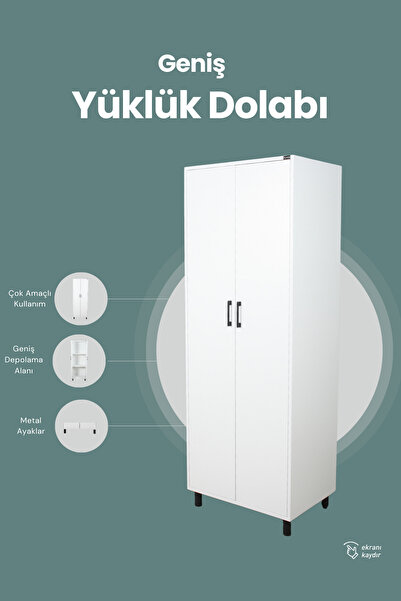 YK Pratik Ev Mobilyaları Geniş Yüklük Dolabı