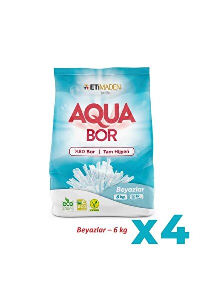 ETİ MADEN Boron Beyazlar için Aqua Bor Deterjan 4 x 6 KG
