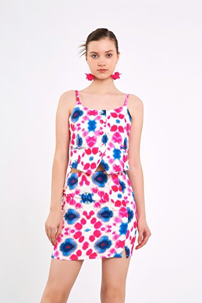 Swass Desenli Askılı Yelek