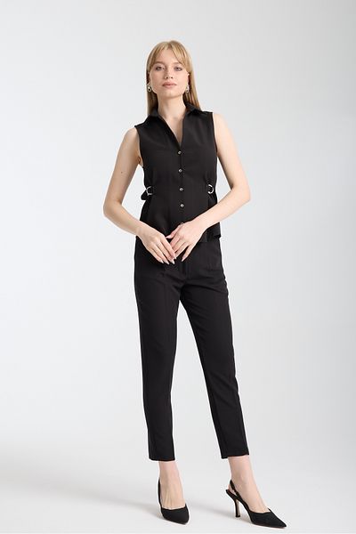 Swass D Buckle Detailed Vest Black