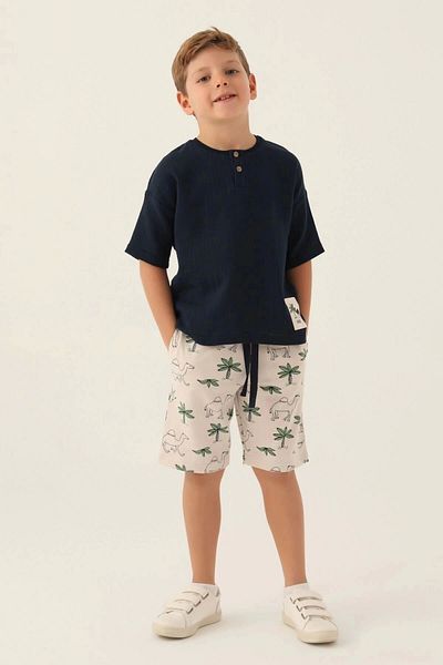 Rolypoly Boy Bermuda Suit - Navy Blue