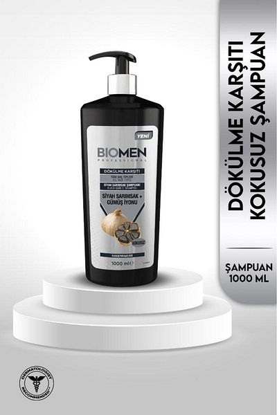 Biomen Black Garlic & Silver Lotion Anti-Hair Loss Shampoo 1 L
