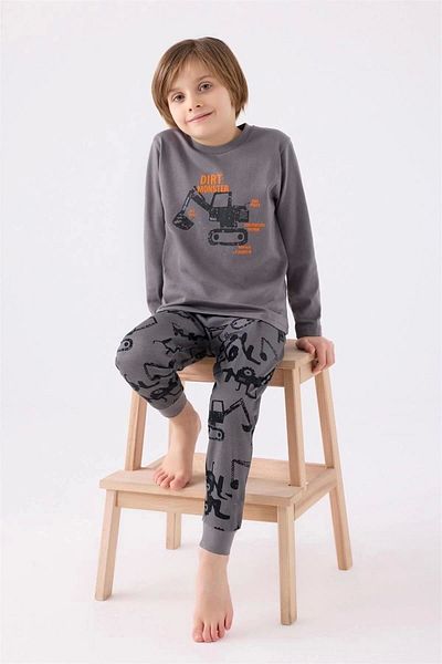 Rolypoly Boy's Anthracite Long Sleeve Pajama Set