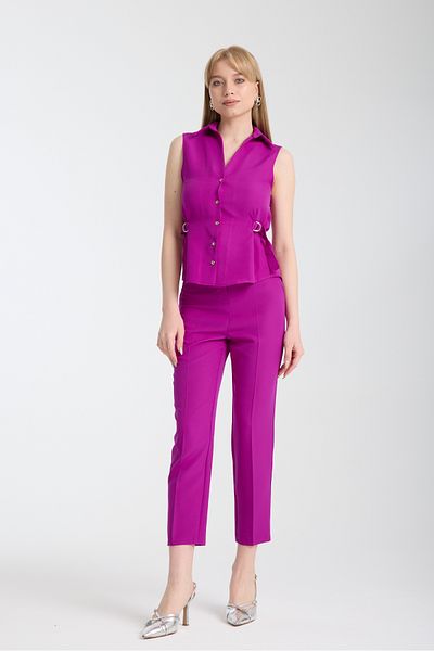 Swass D Buckle Detailed Vest Trousers Suit Fuchsia