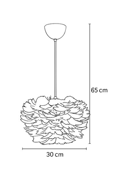 İstanbul Avize İstanbul Avize Pembe Deve Tüylü Modern Avize