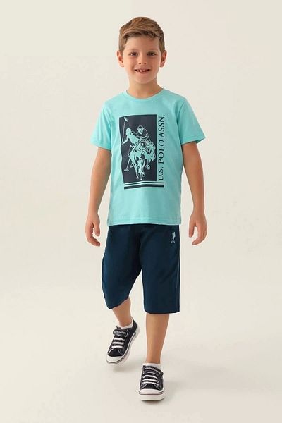 U.S. Polo Assn. US Polo Assn Licensed Sword Brown Boy Capri Suit