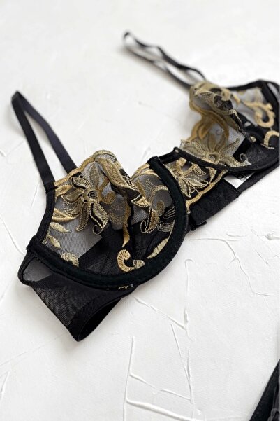 Gece İncisi Бюстгальтер з мереживом і бантиками