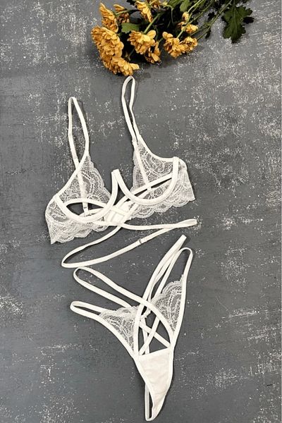 gc gece incisi Rope Detailed Underwire Bra Set