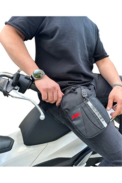Moonrider Motosiklet Bacak&bel Çantası Premium Suya Dayanıklı Unisex Geniş Ayarlanabilir Kemerli Motorcu Çanta