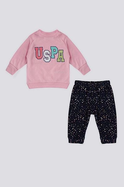 U.S. Polo Assn. US Polo Assn.Licensed Pink Baby Girl 2 Piece Set - USB1756-B