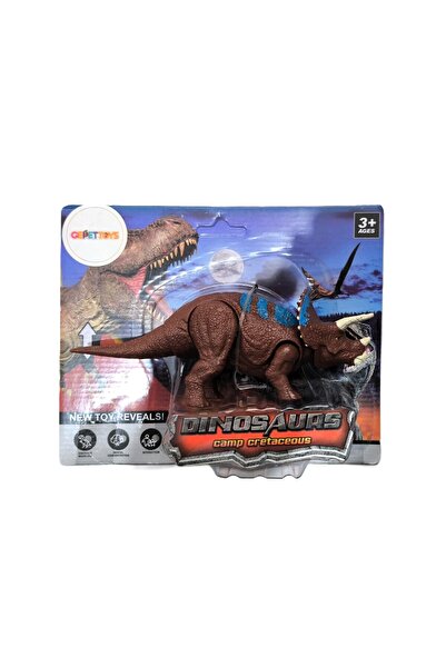 Gepettoys WS5305 Kafa ve Eklem Yerleri Hareket Ettirilebilir Triceratops Dina...