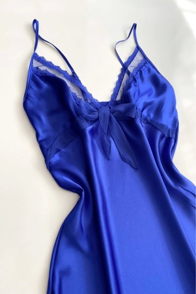 Gece İncisi Plus Size Satin Nightgown