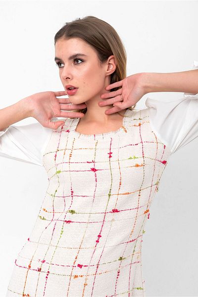 Swass Plaid Patterned Mini Dress