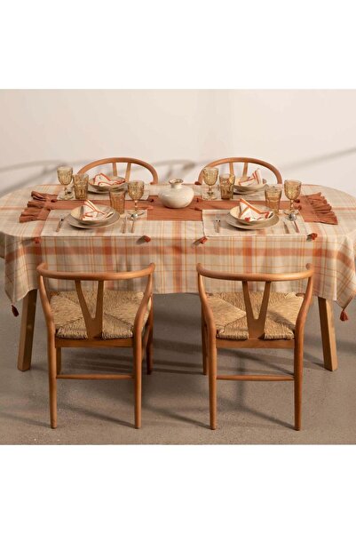 The Mia Килимок для столу в клітинку прямокутний - 200 x 150 см