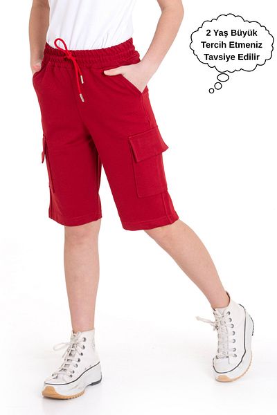 ASYAKİDS CLUB Girl's Summer Combed Cotton Sports Capri with Pockets