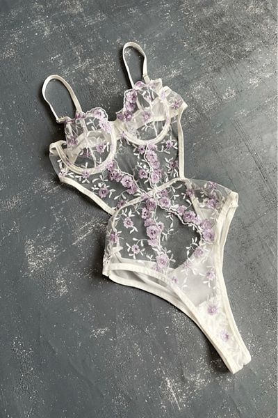 Gece İncisi Body - Design detaliat cu flori