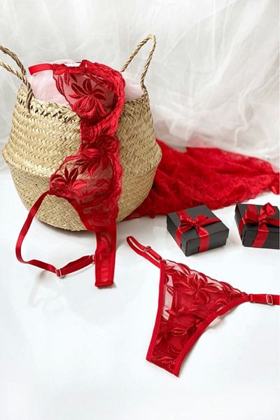gc gece incisi Branch Embroidered Bra Set