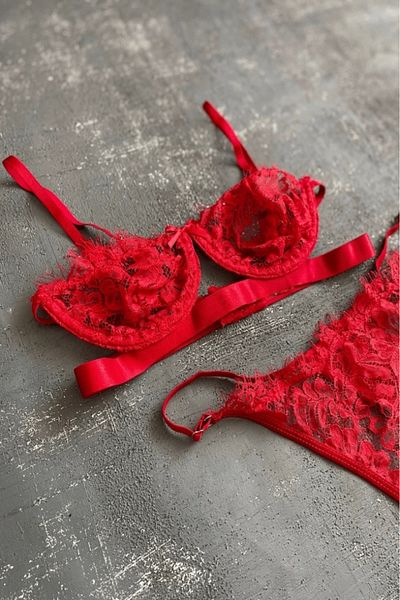 gc gece incisi Fringed Transparent Bra Set