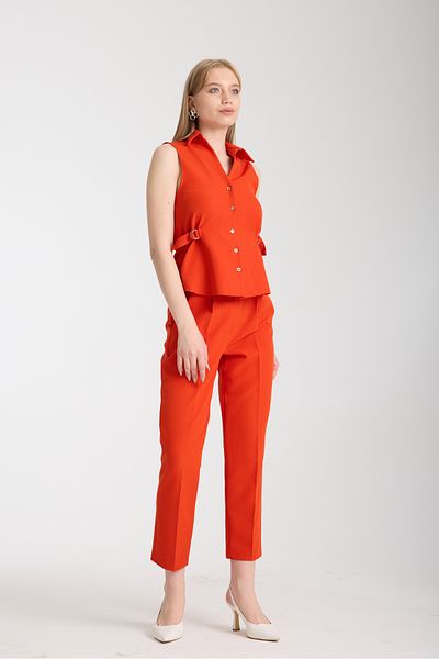 Swass D Buckle Detailed Vest Orange