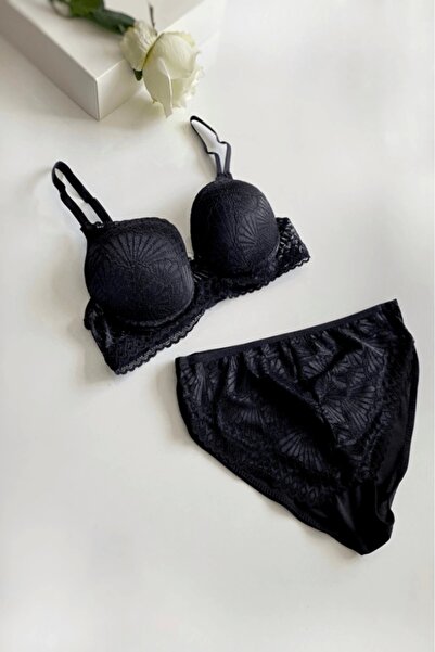 Gece İncisi Бюстгальтер з підтримкою та мереживними деталями