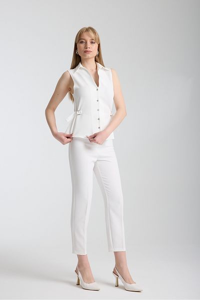 Swass D Buckle Detailed Vest White