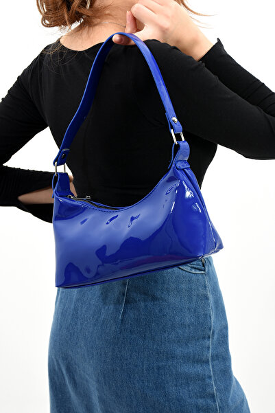 MODA ELF Geanta de umar de dama din piele lacuita iarba