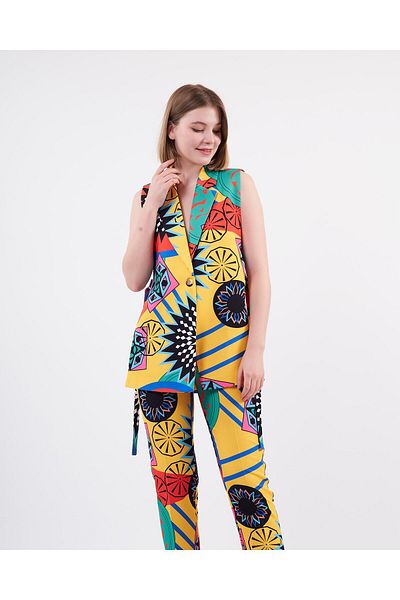 Swass Patterned Buckle Vest