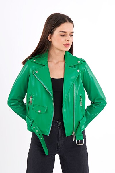 Swass Faux Leather Biker Jacket