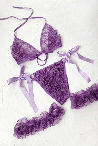 gc gece incisi Set sutien - Volane Detaliat