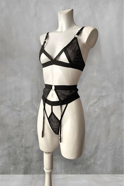 Gece İncisi Low-Cut Tulle Garter Set