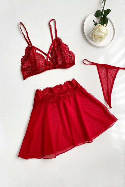 Gece İncisi Skirted Bra Set