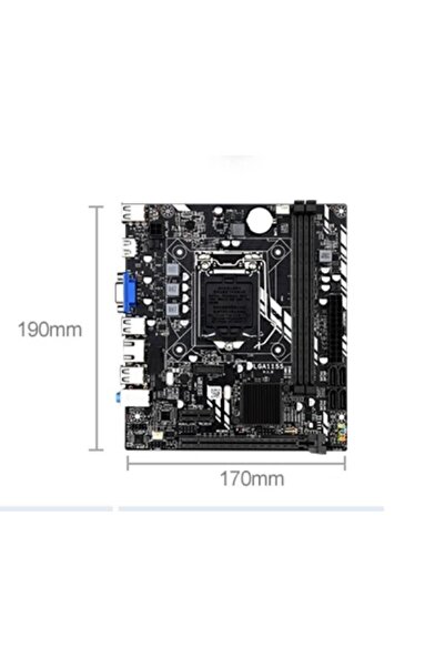 jetucuzal H61g 2xddr3 M.2 Usb 3.0 Hdmı 2-3.nesil Lga1155 Soket Anakart