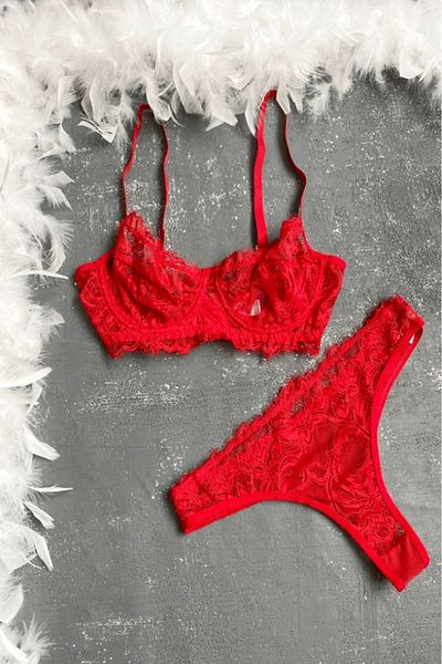 Gece İncisi Fringed Underwire Bra Set