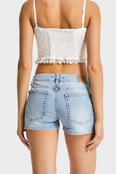 its basic Women's Denim Color 4S5-3 Mini Length Full Stretch Lycra Fabric Denim Shorts