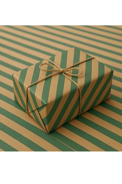 OLİ Art Kraft Green Chamois Line Wrapping Paper 10 Pieces 70X100Cm Gift Wrapping Gift Paper