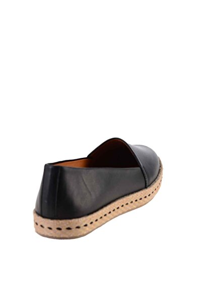 Bambi Schwarze Espadrilles aus echtem Leder für Damen K01802021803