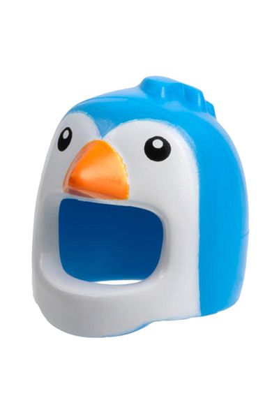 LEGO Accessory Custom Minifigure Minifigure Animal Animal Blue Penguin Head Helmet