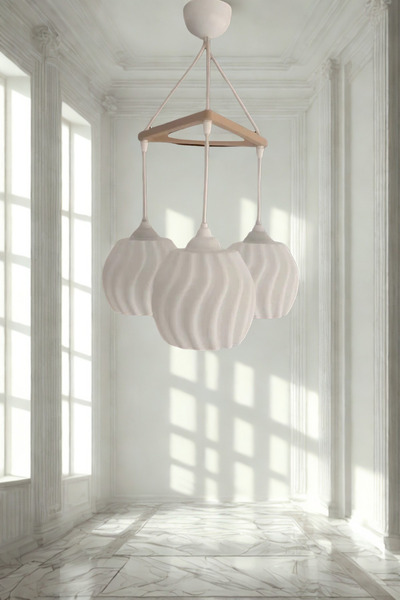 Shoprit Modern Sarkıt Üçlü Bohem, Avize, ( 23x27 Cm ) Bubble Serisi Salon Mutfak Oturma Odası Cafe Kafe Bar